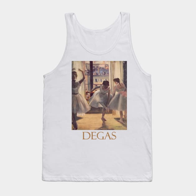 Three Dancers in an Exercise Hall by Edgar Degas Tank Top by Naves